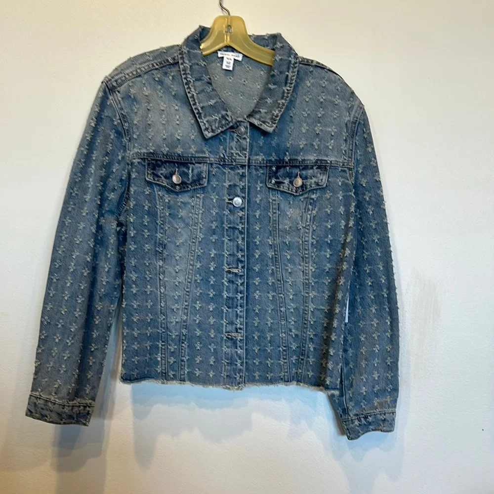 “Tribal Jeans” Ladies Denim Star Pattern Jacket-NWT - Picture 1 of 11